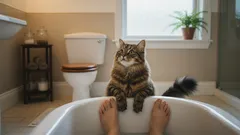 The Mystery of the Closed Door: Why Your Cat Insists on Following You to the Toilet