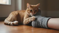 Why does my cat attack my legs and how can I stop it